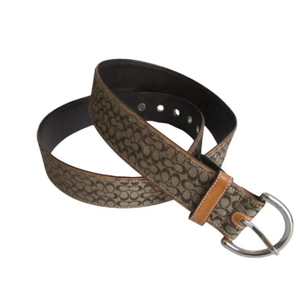 Vintage Coach Mini Signature Soho Belt Khaki FS3977 Size M NEW